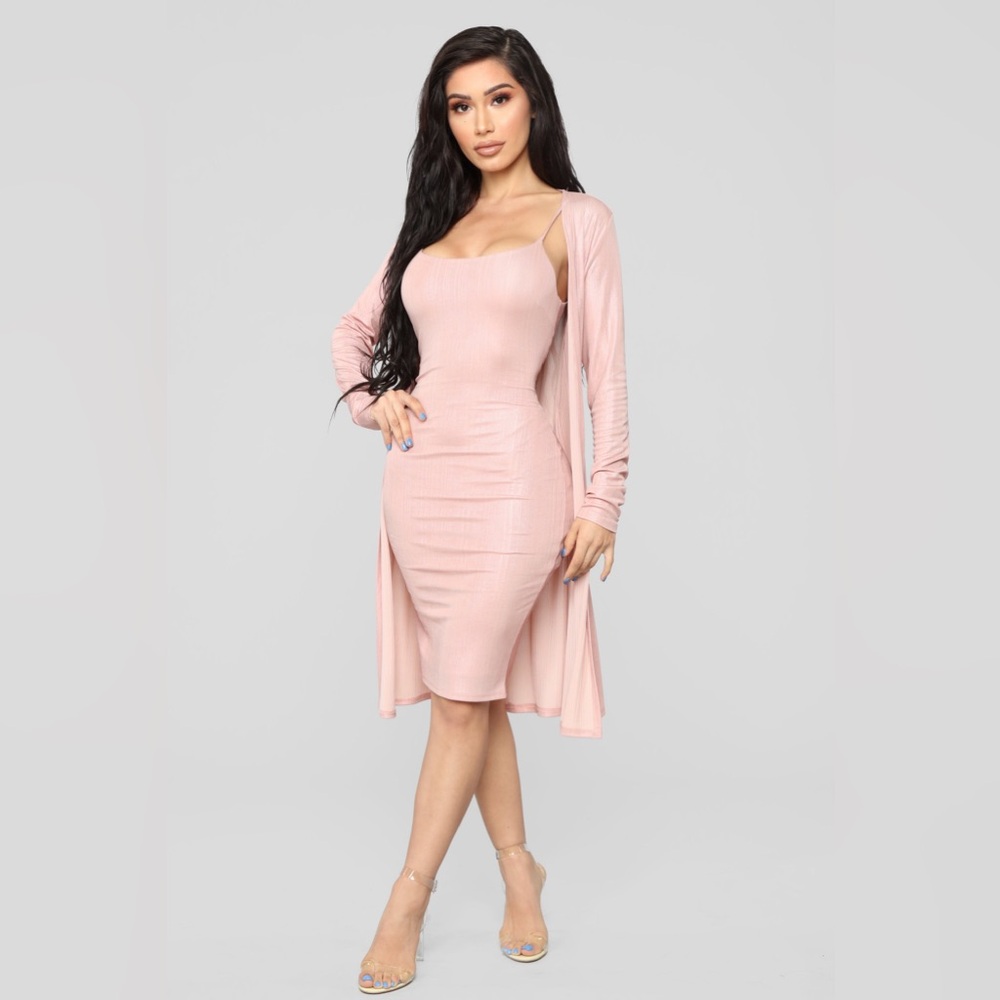 FASHION NOVA 💎 DRESS + DUSTER SET